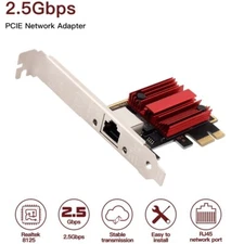 RTL8125 2.5G Gigabit LAN Gaming Card Network Card PCI-E x1 RJ45 NIC for Desktop