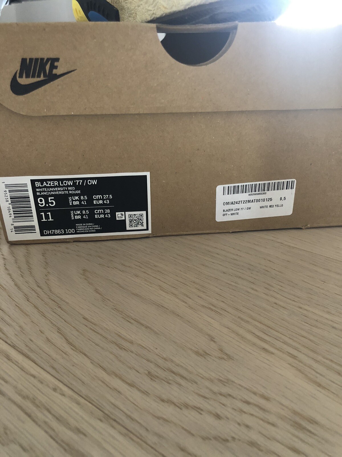 OFF WHITE X NIKE nike x off white blazer low'77