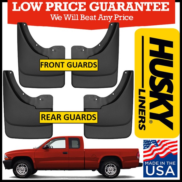 Husky Mud Guards Flaps Set fit 19972004 Dodge Dakota W/ Fender Flares