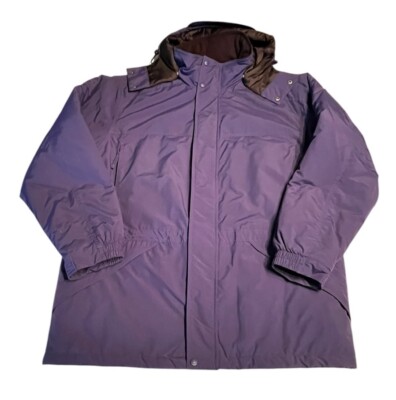 Vtg LL Bean Parka Jacket Insulated Thinsulate Ultra Men s XL Regular Blue Hooded