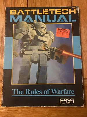 Battletech Manual The Rules of Warfare FASA 1626 Vintage 1987