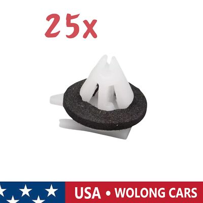 25Pcs Moulding Clips with Sealer for 2019-2020 Chevrolet Silverado 1500 11611375
