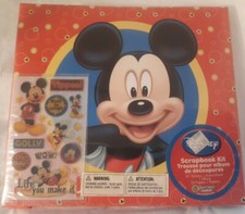 Vtg Disney Mickey Mouse Scrapbook Kit Album Stickers Papers NOS Sandylion