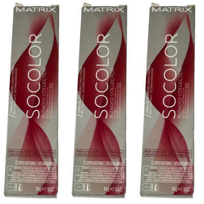 3 Matrix SOCOLOR PERMANENT Hair Color 3 oz ea  # 8MM MEDIUM BLONDE MOCHA MOCHA