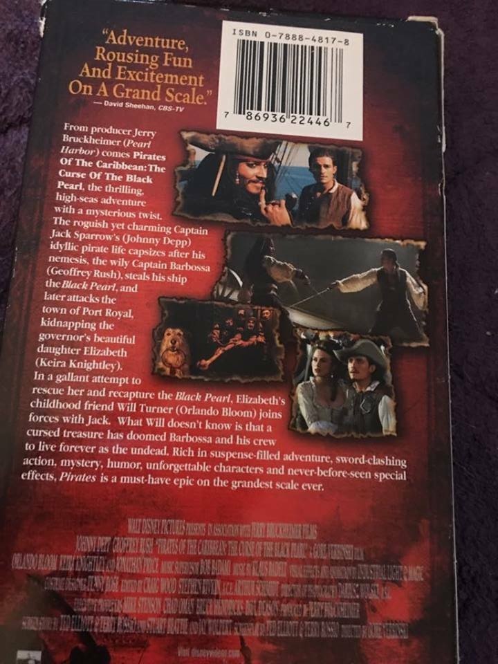 Pirates of the Caribbean: The Curse of the Black Pearl (VHS, 2003