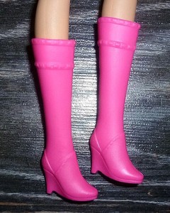 pink wedge boots