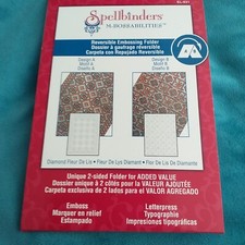 Spellbinders 3D M-bossabilities Reversible Embossing folder Diamond Fleur De Lis