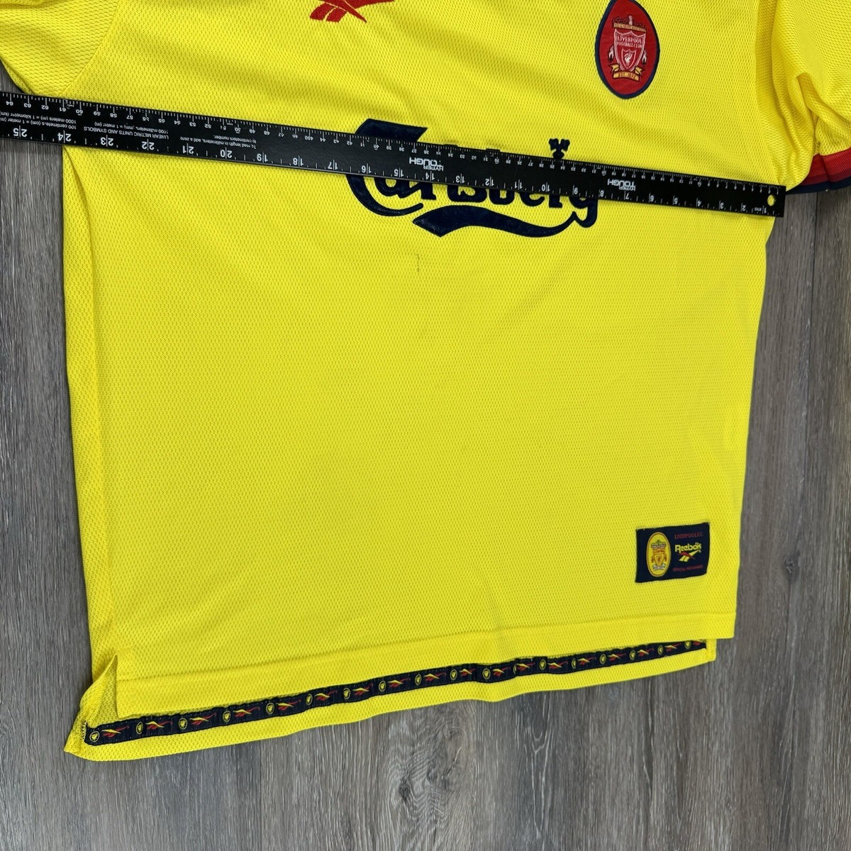 Maillot Vintage Reebok Liverpool - Away/Third 1997-1999 - Taille XL Jaune