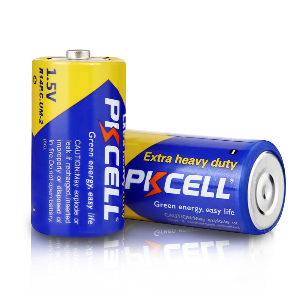 Extra Heavy Duty C / D Batteries 1.5V R14P PC1400 PC1300 E95 LR20 AM-1 ...