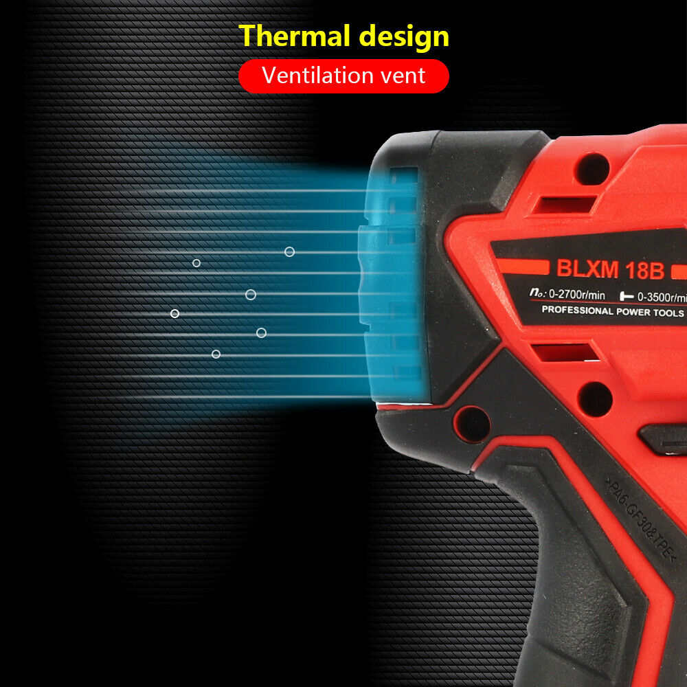 Impact Wrench Driver Cordless Electric 18V LiIon 1/2" Rattle Gun For