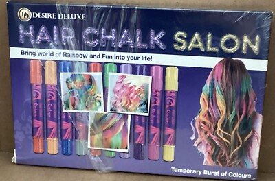 Desire Deluxe Hair Chalk Salon - New In Box - 10 Colors Box Open