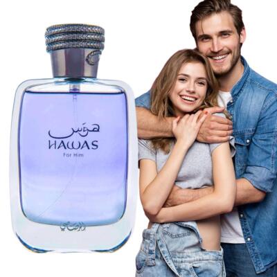 Hawas for Him Eau De Parfum By Rasasi | 100ml 3.4OZ for Men New in Box HOT