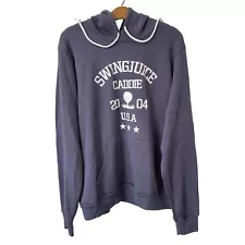 Bella Canvas Swing Juice Caddie Hoodie Sweatshirt Men Large Blue Golf Athleisure