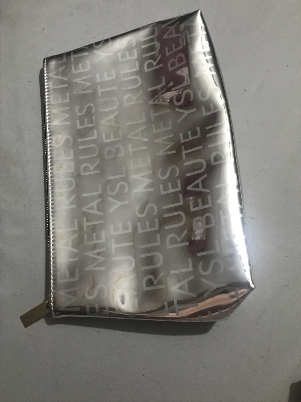 SAINT LAURENT Frizione YSL Metal Rules Silver