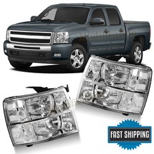 For 07-13 Chevy Silverado 1500 2500hd 3500hd Clear Chrome Headlights 07-14 Lhrh For 07-13 Chevy Silverado 1500 2500hd 3500hd Clear Chrome Headlights 07-14 Lhrh