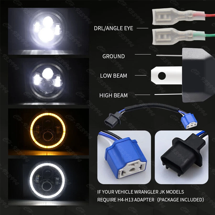 Faro LED de 7 pulgadas 150 W para Harley Davidson Street Glide Special FLHXS FLHX Foto 4 de 4