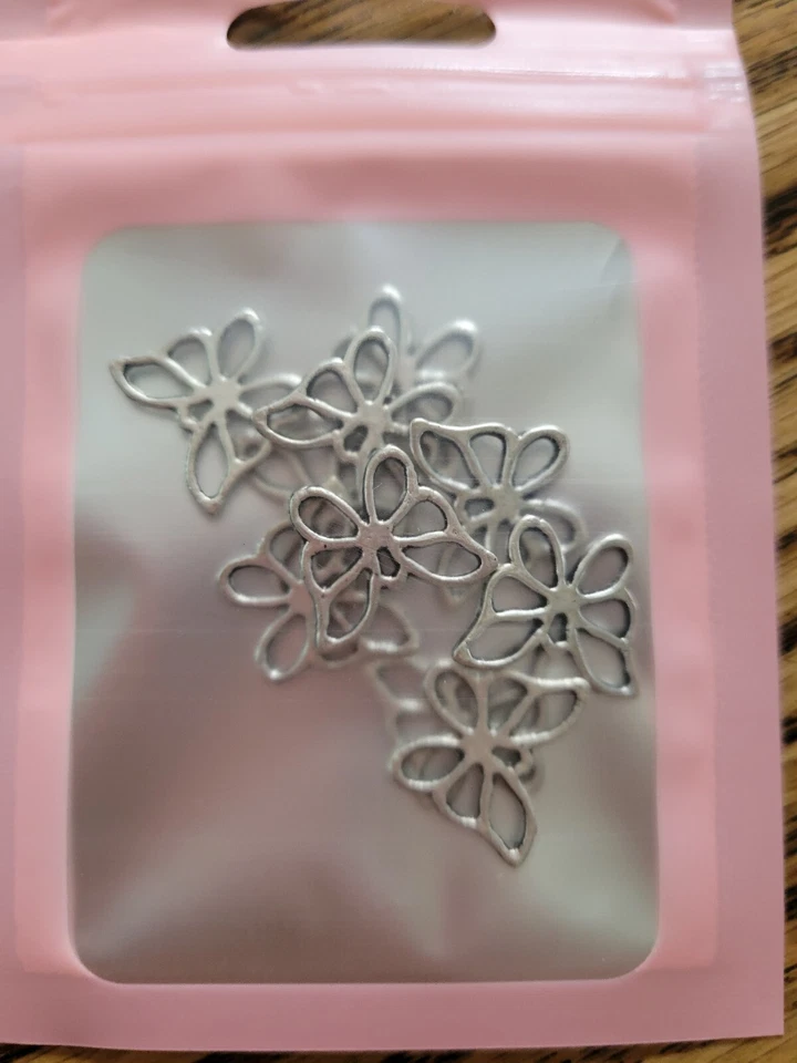 10 uds. Nuevo Brazalete Conector Mariposa Dijes Plata Tibetana Dije 16x13mm Foto 3 de 3