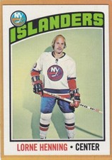 1976-77 TOPPS HOCKEY LORNE HENNING #193 ISLANDERS NM *A14023
