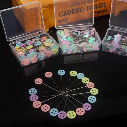 50pcs/100pcs Craft Colorful Mini Needles Quilting Sewing Pin Patchwork Button - Bild 1 von 15