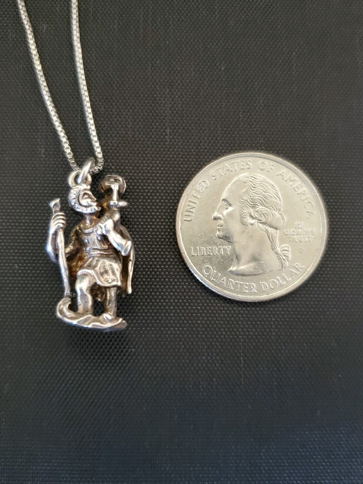 VINTAGE SOLID STERLING SILVER ST. CHRISTOPHER STA… - image 6