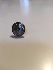 POLICE BUTTONS, Silver, 9/16", Cottered back, NEW, 4/LOT