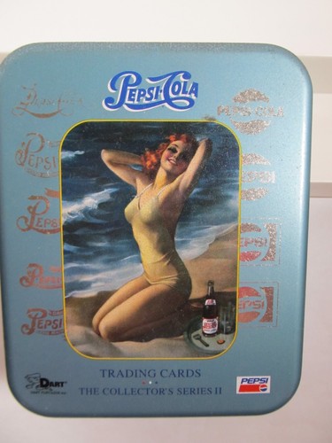 Caja de tarjetas de hojalata serie Pepsi Cola dardo tarjetas coleccionables serie 36 paquetes @@ - Imagen 1 de 8