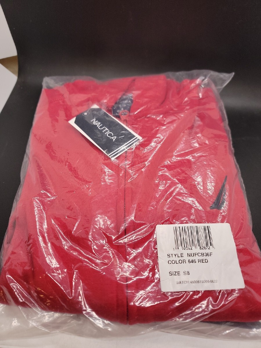 1 Count Nautica NUFCB36F Boy's Red S 8 Regular Zipper Jacket With