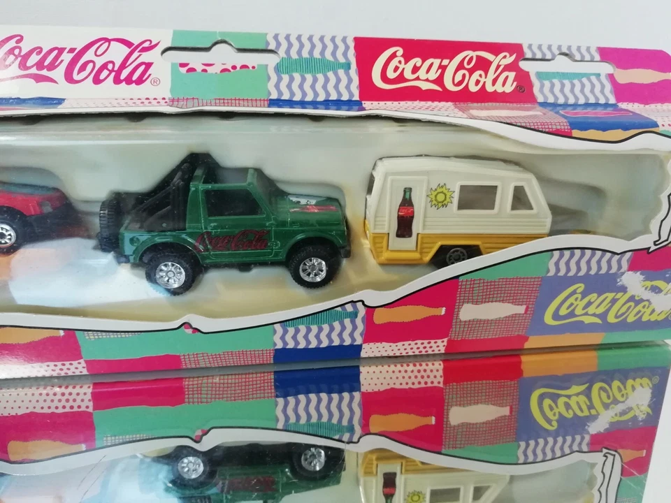 Edocar Coca Cola Coca Cola Edocar CH-5 Holiday Set Rosso Rimorchio Auto Jeep ... - Immagine 3 di 4