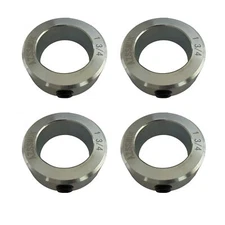 Shaft Collars 1-3/4" Bore Solid Steel Style Zinc Plated Set Screw 4 Pieces