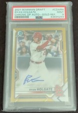 2021 Bowman Draft Chrome Ryan Holgate True Gold Refractor Auto 50/50 PSA 9  1/1