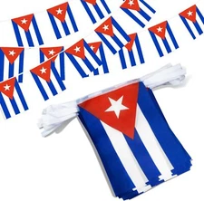 Anley Cuba String Flag Pennant Flag Patriotic Events Decoration 38 Flags