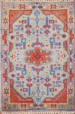 Geometric Gray/ Brown Heriz Serapi Oriental Small Rug 2'x3' Wool Handmade Carpet
