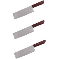 3er Pack Thailand Koch Kiwi Messer Holzgriff 31,5 cm Kochmesser Küchenmesser 053