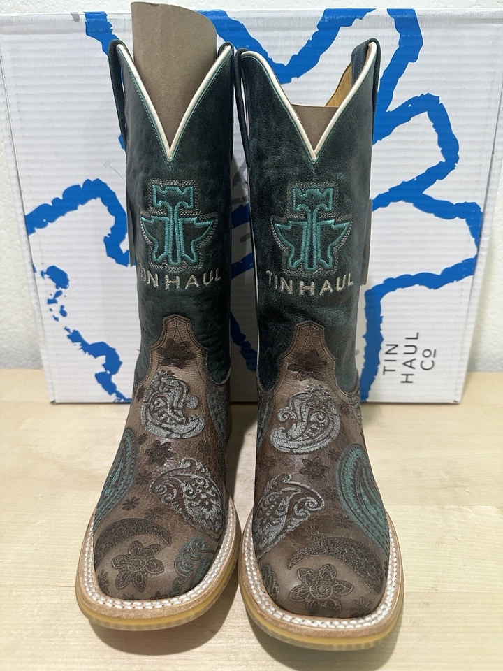 Женские сапоги Tin Haul модель Paisley Breeze Mandala Sole с квадратным носком 14-021-0007-1492 BR - Изображение 2 из 4