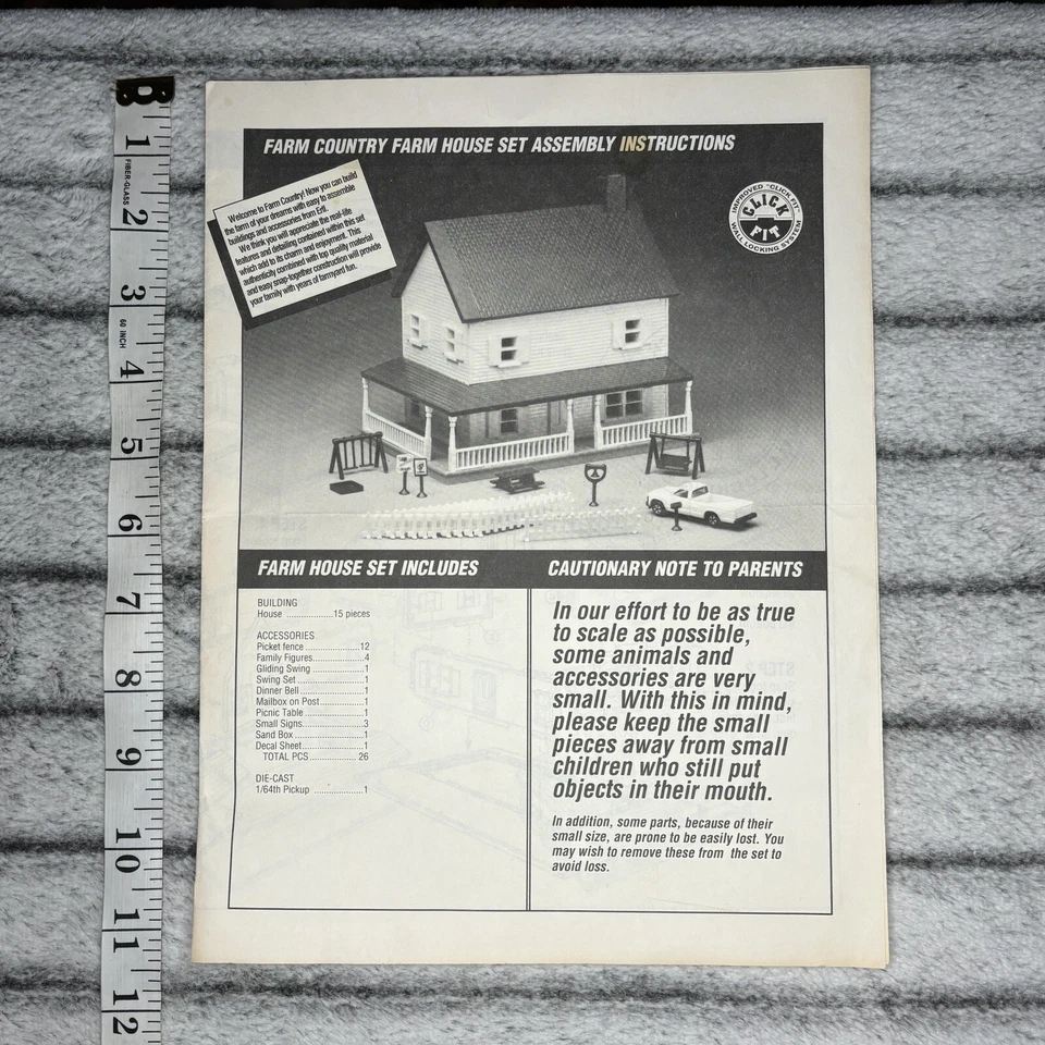 Vintage ERTL Farm Country Farmhouse Assembly Manual – Complete Instruction Guide - Image 2 of 4