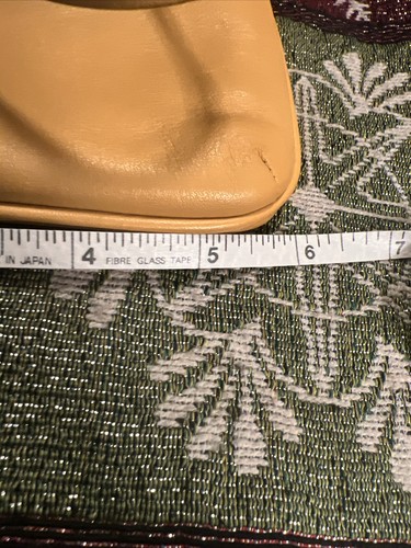 Coach Leather Corner Zip Wristlet 4x6 YELLOW - Picture 7 of 10