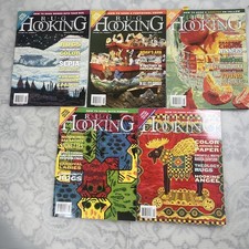 Lot of 5 Rug Hooking Magazines 2010 Full Year Jan-Dec With Inserts