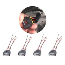 HAOBO 4PCS Ignition Coil Connector, Standard 4 Ports Ignition Coil Wire Compa...