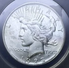 1923 Peace Silver Dollar MS-60 Certified ED Details