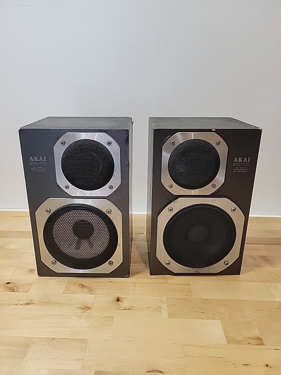AKAI SW-7II 2 Way Speaker System Bookshelf 80W Vintage Japan | eBay