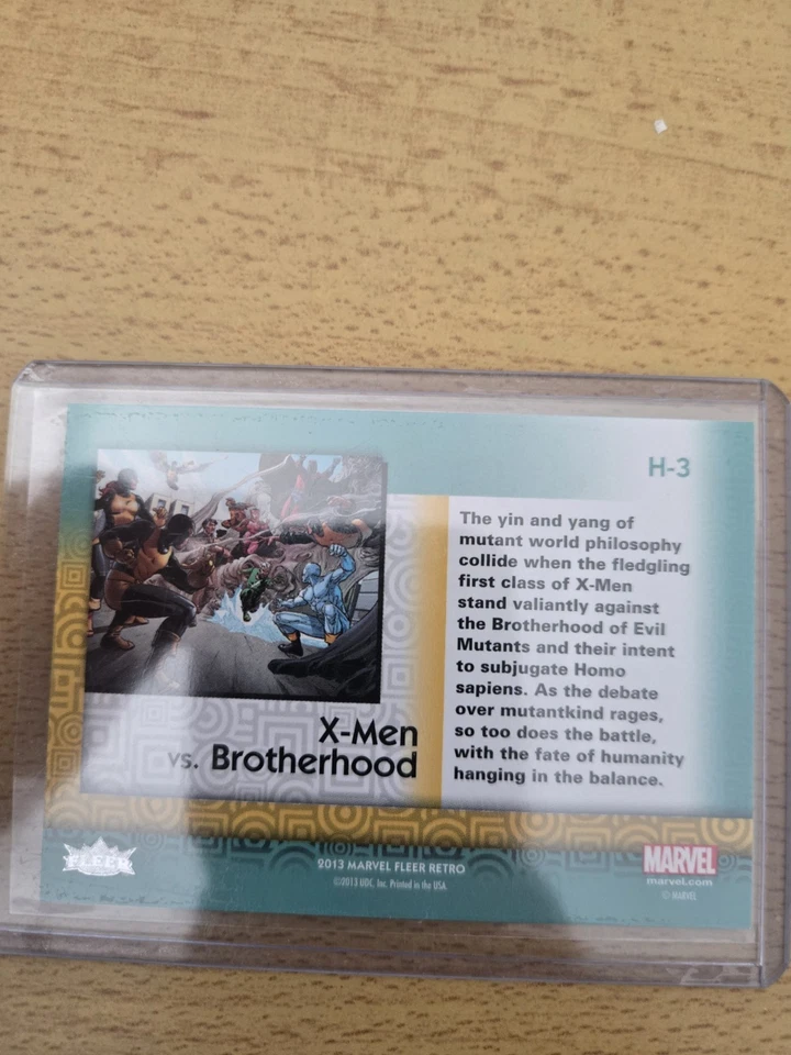 2013 Marvel Fleer Retro Holograms X-Men vs Brotherhood #H-3 Insert Ssp - Image 3 of 4