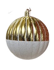 Palla 8cm oro bianca Due esse christmas