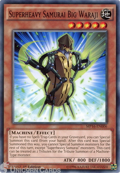 MP16-EN006 Superheavy Samurai Big Waraji Common 1st Edition Mint YuGiOh Card