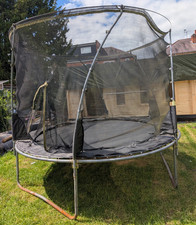 Plum 14ft Round Spring Powered Trampoline with Safety Enclosure Net