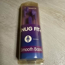 Purple Magnavox SNUG FIT 4820M Gummy Earbuds Microphone Smooth Bass COMBINESHIP
