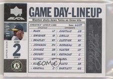 2007 Upper Deck Black Game-Day Lineup Card 18/50 Joe Blanton #GDL-JB Auto s7f