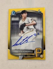 Seth Hernandez 🔥 1st Bowman TRUE Yellow Auto /75 🔥 2025 Bowman Draft CPA-SH