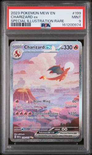 2023 POKEMON MEW EN-151 SPECIAL ILLUSTRATION RARE #199 CHARIZARD EX PSA 9