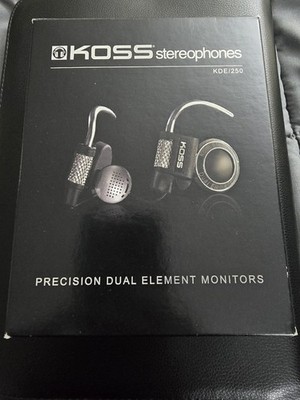 Very Rare Vintage Koss Stereophone KDE/250 Full Package Headphone In Ear...