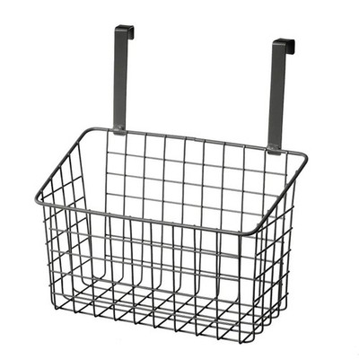 HowHomely Hängekorb Wandorganizer Metallkorb schwarz Loft-Stil 26 x 17 x 28 cm